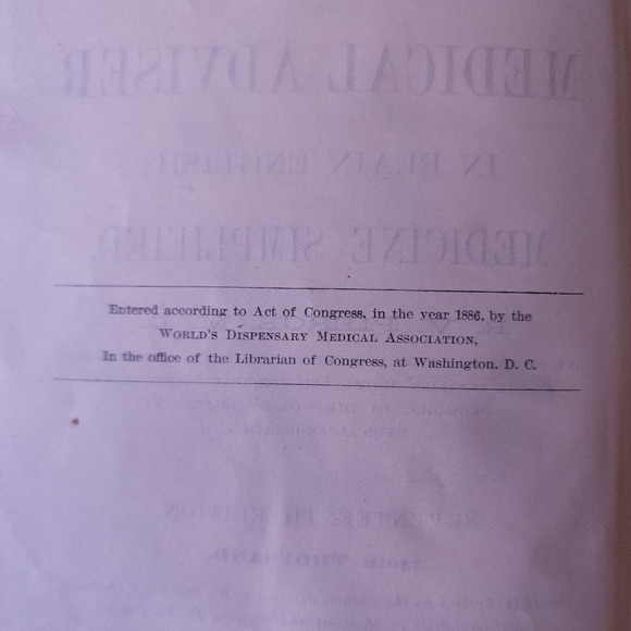 The Peoples Common Sense Medical Adviser RV Pierce Seventeenth Edition 1888 VTG - Picture 9 of 11